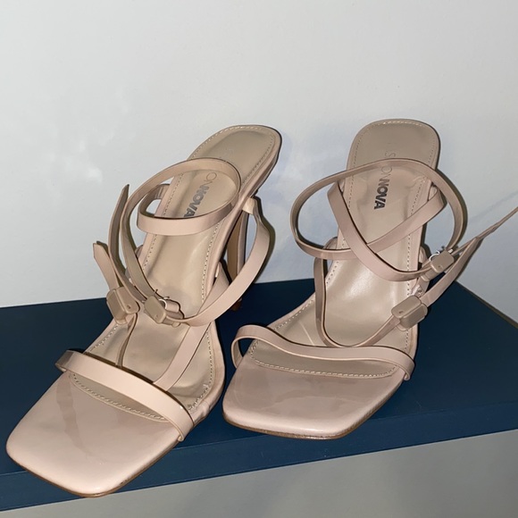 Can I Talk To You Nude Strappy Heels - Picture 4 of 9